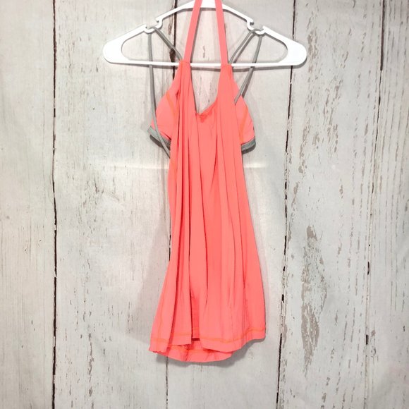 LULULEMON NO LIMITS TANK CARROT SIZE 4 - Picture 7 of 10